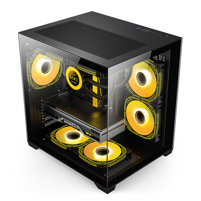 OEM ODM Office Computer case Gaming Case ATX Computer Gamer PC Casing Accessories with Side Panel Window Stock Available