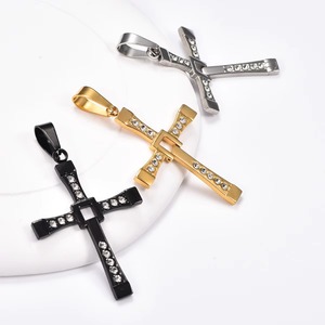 Elegante Collar con Colgante de Cruz Plegable de Acero Inoxidable y Circonia para Mujeres y Hombres, Amuletos Religiosos de Oración, Cadena de Joyería Metálica de Fe - Product Image 3