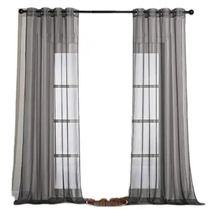 White Sheer Linen Curtains for Living Room 2 Panels Set Privacy Light Vertical Flax Sheer Drapes for Bedroom