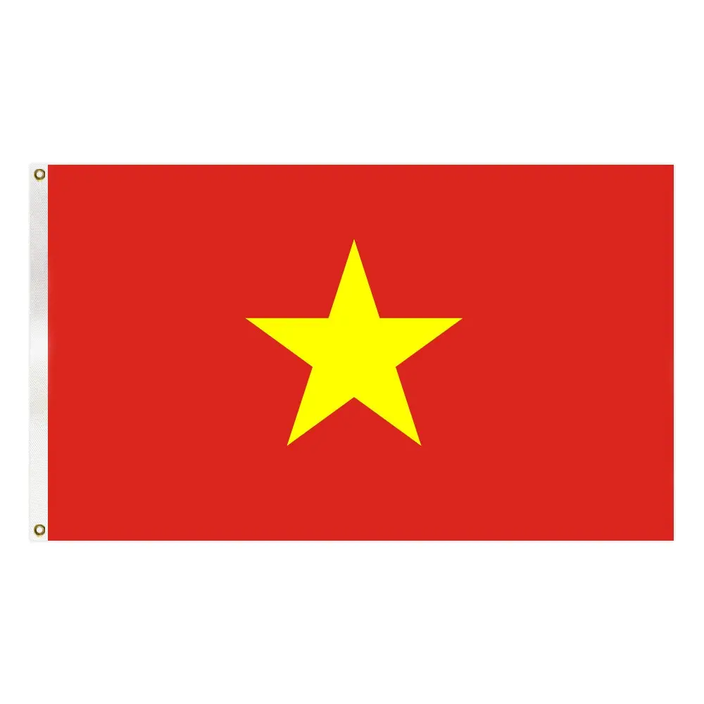 Promotieproduct Hot Sale Custom Printing 100% Polyester Nationale Vlag Gebruikt Voor Decoratie Custom Vietnam Vlag