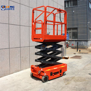 Plateforme élévatrice à ciseaux électrique portable réglable pour travaux en hauteur, mini échafaudage d'atelier, 4 m, 5,8 m, plateforme pour panier de travail - Product Image 1