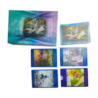 Personnalisé Noir et Or Acheter de Haute Qualité Dark Egyptian Oraclefoil 12x7cm Wholesale Rider 2023 Marseille Tarot Cards With Guidebook