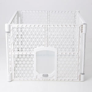 Multifunctionele <span class=keywords><strong>Plastic</strong></span> Opvouwbare Hondenkooien Premium Petpoorten En Pennenmeubels Voor Uw Harige Vrienden - Product Image 1