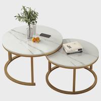 Table basse en fer forgé et verre avec plateau en pierre de quartz, mobilier de salon multifonctionnel de luxe