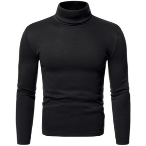 RNSHANGER Homens Gola Alta Pullovers Camisola Outono Cor Sólida Manga Longa Tricô Camisola Fina Casual Magro Camisa De Bottoming Masculino - Product Image 3