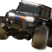 Coche de Policía Anfibio RC de 4 Canales con Luces de Alto Rendimiento Todoterreno, Control Remoto, Cargador y Cable USB - Nivel Experto
