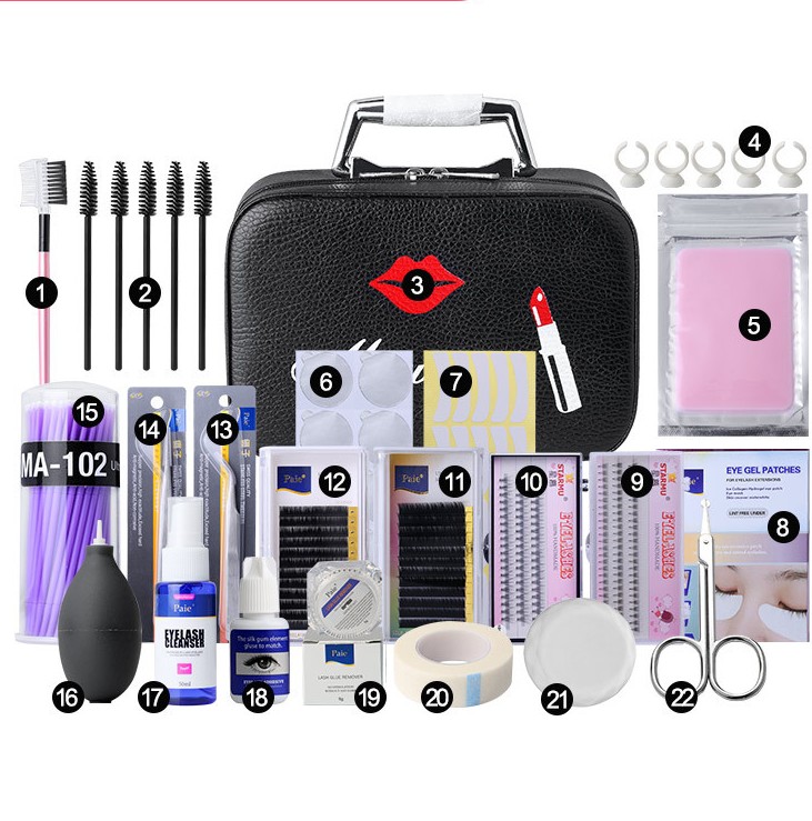 Оптовая продажа с завода, набор инструментов для макияжа и наращивания ресниц 11-12-14-19-30 штук