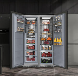 New 528L Shandong Built-in Integrated Side-by-Side <b>Fridge</b> Freezer Frost-Free Plastic Energy Efficient Hotel Household Single Col - Product Image 5