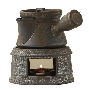 <b>Ceramic</b> <b>Tea</b> Warmer Base With Candle Holder For <b>Tea</b> Brewing And Aroma Enhancement Round Pottery Design Dehua Origin - Product Image 5