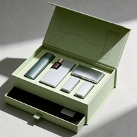 Boîte cadeau en forme d'éventail personnalisée, emballage cosmétique pour ensemble de démaquillant, vente en gros