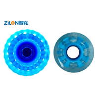 Fabrication OEM ODM sur mesure de roues de skateboard en PU de 58 mm * 32 mm avec éclairage LED à induction électromagnétique