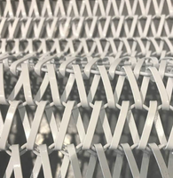 Rideau métallique décoratif en maille de fil d'acier inoxydable blanc de haute qualité, revêtu par poudrage, à maillons entrelacés, en bande plate enroulée