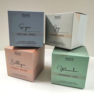 Boîte à bougie de luxe avec logo de marque en gros et impression de feuille d'or Boîte d'emballage personnalisée de pot de bougie de luxe - Product Image 2