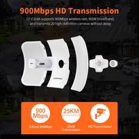 CPE de Largo Alcance de 25 KM, Puente Inalámbrico de 900 Mbps y 5.8 GHz, Punto de Acceso de Alta Potencia de 1000 mW, Enrutador, Antena AP Wifi con Ganancia de 26 dBi, Repetidor
