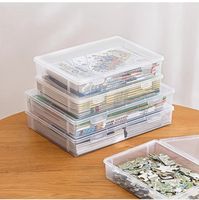 Empilable A4 Multifonction Organisateur De Bureau Transparent PP En Plastique Bureau Papier Magazine Conteneur Boucle Portable Projet Cas