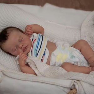 Muñeca Negra Realista de Vinilo de <span class=keywords><strong>Silicona</strong></span> Africana de 18 Pulgadas, Bebé Recién Nacida, Muñeca <span class=keywords><strong>Reborn</strong></span> para Niños - Product Image 1