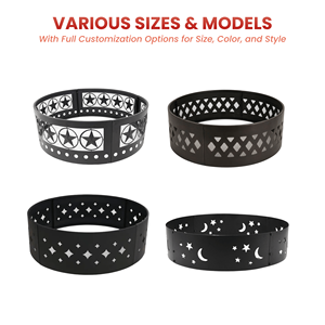 Anillo de Fuego para Exteriores, Brasero Decorativo de Acero Cortado con Láser para Jardín, Camping y Barbacoa FR006 - Product Image 4