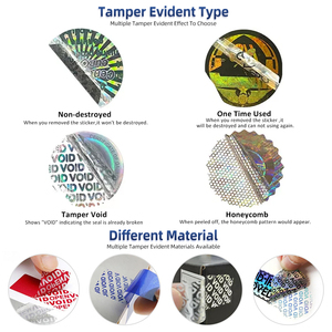 Autocollants holographiques de sécurité anti-contrefaçon imperméables de haute qualité, étiquettes d'emballage de qualité supérieure imprimées en couleur - Product Image 4