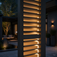 Pergola bioclimatique moderne en aluminium à lames orientables, résistante au vent, pour l'extérieur, série E, motorisée, gazebo de jardin, imperméable, écologique