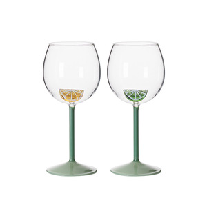 Copa de vino alta creativa de vidrio de borosilicato, copas de vino tinto, varilla fina naranja tridimensional para vino tinto y cóctel - Product Image 6
