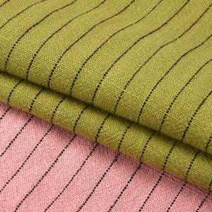 6805 Spandex Linen Stripe Woven <b>Fabric</b> Medium <b>Weight</b> Stretch Apparel Sportswear - Product Image 3