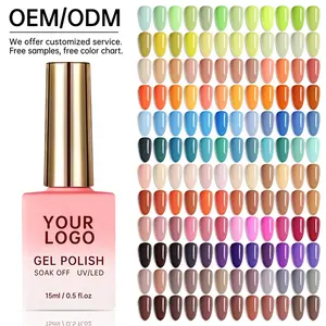 Kaga venta al por mayor Gran oferta esmalte de uñas logotipo personalizado muestra gratis Gel UV LED Gel OEM Soak Off esmalte Color Gel