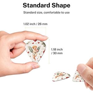 Juego de Púas de Guitarra con Imagen Personalizada, de Plástico Sin Recubrimiento, para Guitarras Eléctricas, Acústicas, Clásicas y Bajo, con Caja para Púas y Correa - Product Image 4