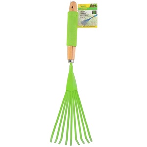 Rastrillo para hojas Kinzo Garden de 38x13 cm con púas de acero ligeras para limpieza de césped y jardín - Product Image 2