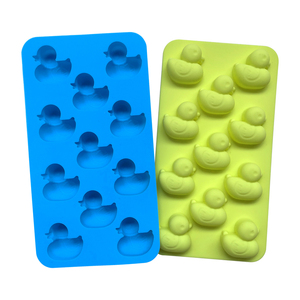 Silicone Ice lưới chim cánh cụt nhỏ màu vàng vịt khuôn Ice Cube khuôn nhỏ động vật DIY sô cô la khuôn - Product Image 1