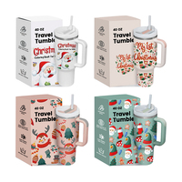 Vaso Térmico Personalizado con Logotipo para Regalo de Navidad o Festivales, para Hombre, 40 oz, Doble Pared, Aislamiento al Vacío, Acero Inoxidable 304 de Grado Alimenticio, Libre de BPA, para Bebidas Frías