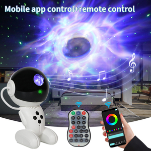 Projecteur Robot 14 Couleurs <span class=keywords><strong>Veilleuse</strong></span> Aurore Lampe Étoile Lune Haut-parleur Projecteur de Bruit Blanc Télécommande Lumières <span class=keywords><strong>Plafond</strong></span> Nuage - Product Image 2