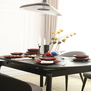 Selling High Quality Customizable Two Color Restaurant Tableware Household Ceramic Roughcast <b>Dinnerware</b> Sets - Product Image 3