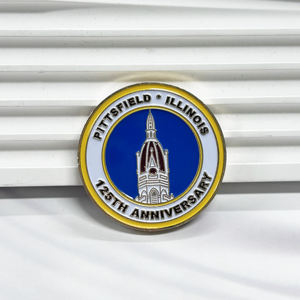 Logo promosyon hediye meydan sikke ile çin fabrika özel çift taraflı hatıra paraları - Product Image 2