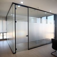 Prima Glass Partition Wall Frameless Glass Wall System for Office and Home Space Divider Modern Interior Glass Partition