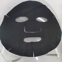 Masque facial en tissu non tissé en coton de charbon de bambou noir Nettoyage de la peau Saleté Tissu Taille et poids personnalisés Modèle MENGJIE 024
