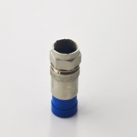 Cable de antena personalizado de 75ohm, Conector de compresión macho tipo F coaxial Rf a prueba de agua para Cable RG6