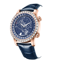 HANBORO Starry Sky Montre mécanique automatique pour homme en acier inoxydable avec bracelet en cuir, cadran à aiguilles en cristal saphir, lumineuse, de luxe