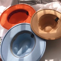 Chapeau Fedora à large bord style western unisexe en feutre, décontracté, pour l'extérieur, vintage, tendance, classique