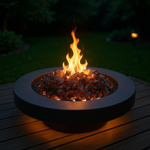 หินแก้วทองแดงสำหรับเตาผิง น้ำหนัก 10 ปอนด์ ขนาด 1/2 นิ้ว สำหรับโต๊ะเตาผิง แก้วคุณภาพพรีเมียมสำหรับเตาผิง - Product Image 2