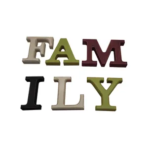 Hot Sale Home Decoration Wall Letters Family Colour Standing Wood Letter