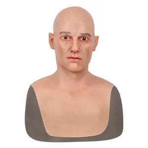 Factory Direct Supply Props Human Halloween Face Silicone Realistic Full Head Mask