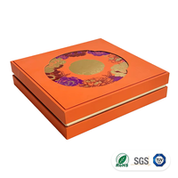 Boîte cadeau en papier rigide bleu mat de luxe personnalisée avec insert en mousse, emballage cosmétique pour bijoux OEM, logo personnalisé