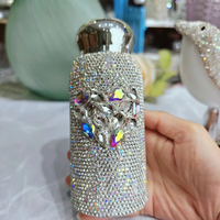 Mug Termal Stainless Steel 304 Berhias Berlian, Cangkir Terisolasi untuk Wanita dan Anak-anak, Tahan Panas 6-12 Jam