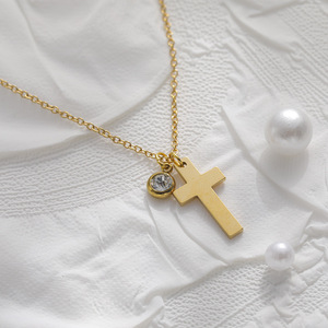 Collar <span class=keywords><strong>de</strong></span> Cruz Religiosa <span class=keywords><strong>de</strong></span> Acero Inoxidable a la Moda con Colgante <span class=keywords><strong>de</strong></span> Piedra <span class=keywords><strong>de</strong></span> Nacimiento <span class=keywords><strong>de</strong></span> 12 Meses, <span class=keywords><strong>Regalo</strong></span> Cristiano <span class=keywords><strong>de</strong></span> Cumpleaños - Product Image 4