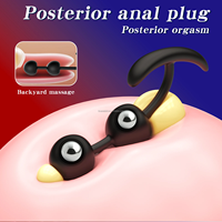 Bouchon anal lesté en silicone avec billes anales portables et boule métallique intégrée BlueRabbit OEM Marque Privée Vente en Gros