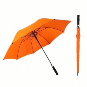 OEM Factory Promotion Custom Logo Printed Big Size Fully-<b>Automatic</b> Waterproof Auto Rain Golf <b>Umbrella</b> Black Straight Design - Product Image 2