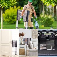 Échelle pliable multifonctionnelle de 4,4 m avec crochet, extension en aluminium, échelle télescopique pliable, escalera plegable de aluminio