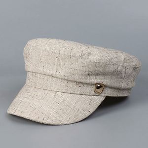 Béret britannique rétro pour femme, chapeau plat respirant printemps-été, chapeau de capitaine tendance pour la protection solaire - Product Image 1