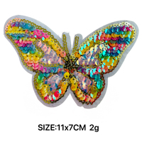 Accessoires de vêtements pour enfants, vêtements écologiques, perles de papillon, paillettes brodées, insectes, dessins animés, animaux, tissu, patch en tissu