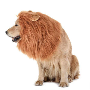 Fabricante al por mayor mascota peluca Lion Mane disfraz para perros pequeños y grandes Festival fiesta elegante <span class=keywords><strong>pelo</strong></span> perro tocado - Product Image 3
